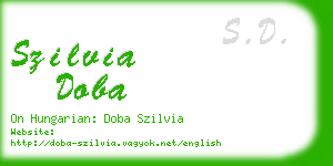 szilvia doba business card